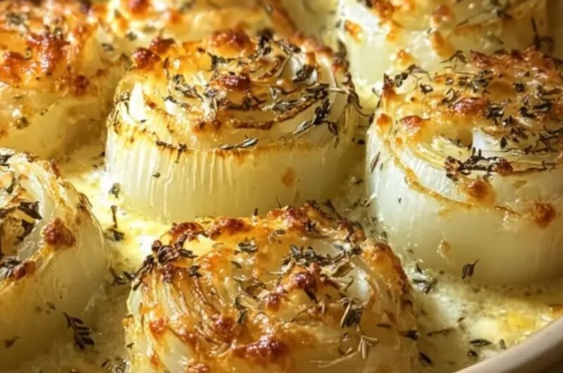 Asiago Creamy Baked Onions