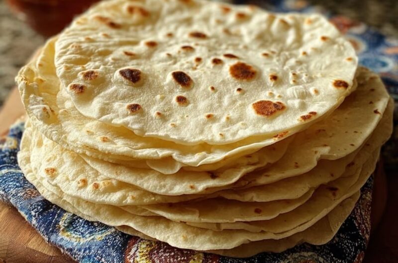Soft & Fluffy Homemade Flour Tortillas