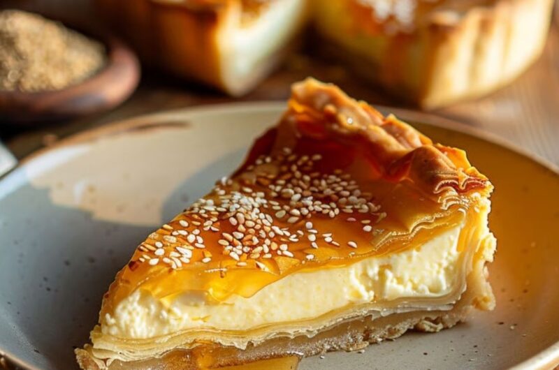 Golden Greek Honey Pie Delight