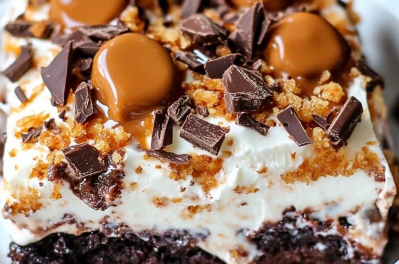 Butterfinger Bomb Chocolate Cake