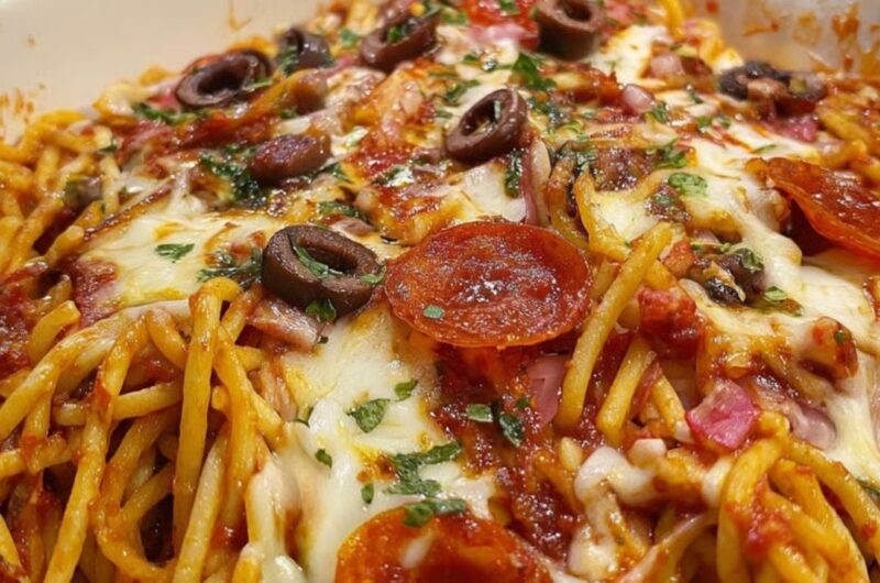 Loaded Pizza Spaghetti Bake
