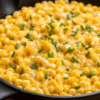 Honey Butter Skillet Corn with sweet corn kernels coated in buttery honey sauce