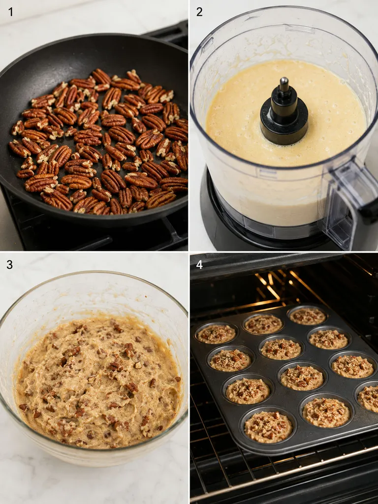 Mixing cottage cheese muffin batter with almond flour, cinnamon, eggs, and vanilla