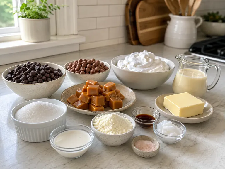 Ingredient for 3 Delicious Layers of Chocolate, Caramel & Nougat