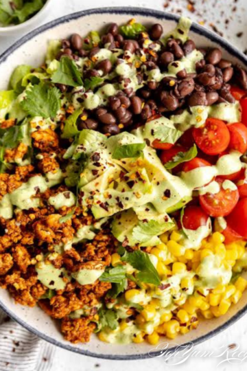 Dense Bean Salad with Ground Turkey