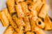 close up Cottage Cheese Pumpkin Pasta Bake