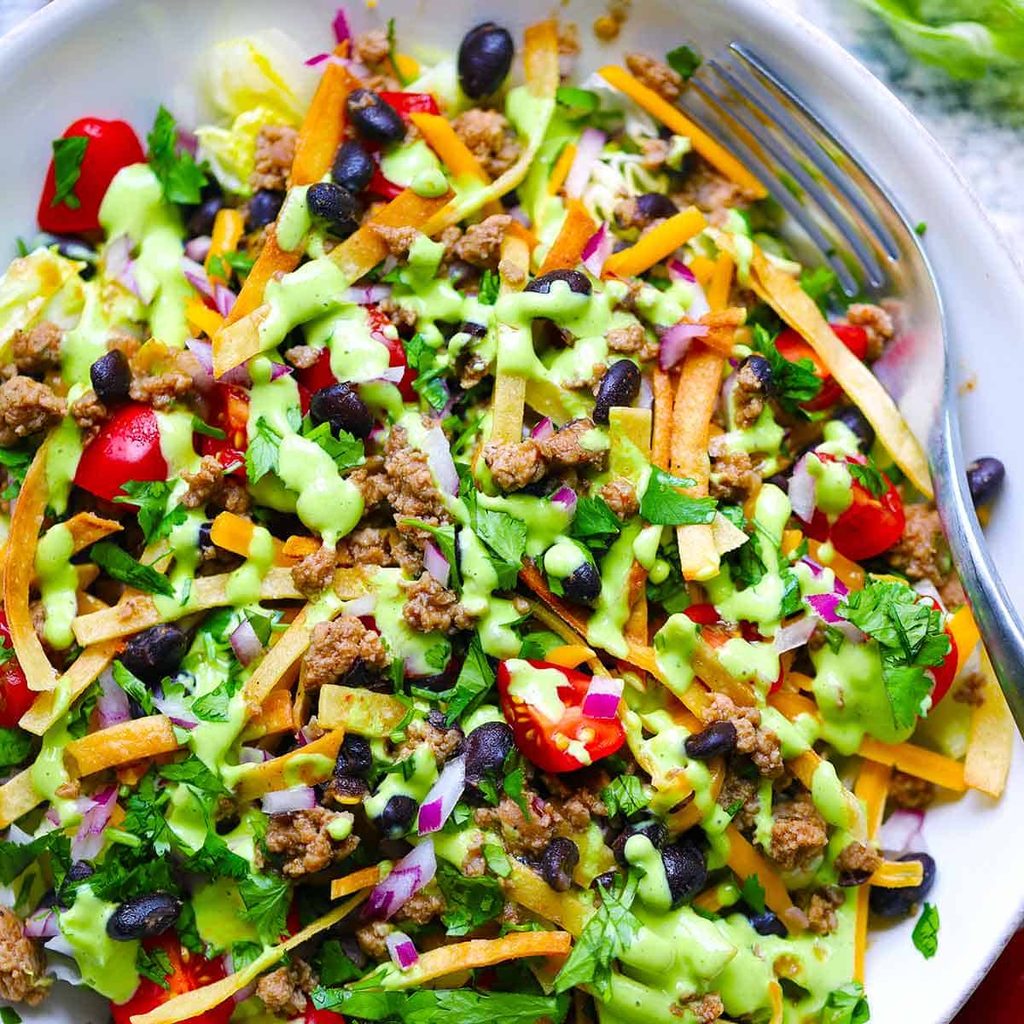 Dense Bean Salad with Ground Turkey