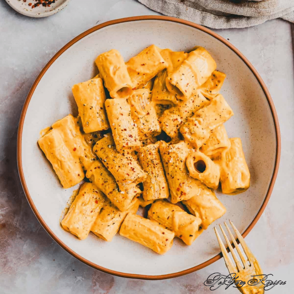 Cottage Cheese Pumpkin Pasta Bake